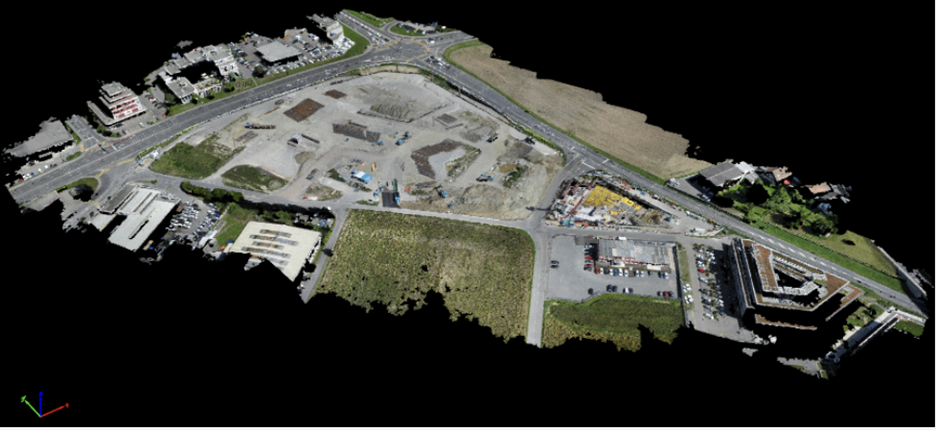 3D point cloud of construction site